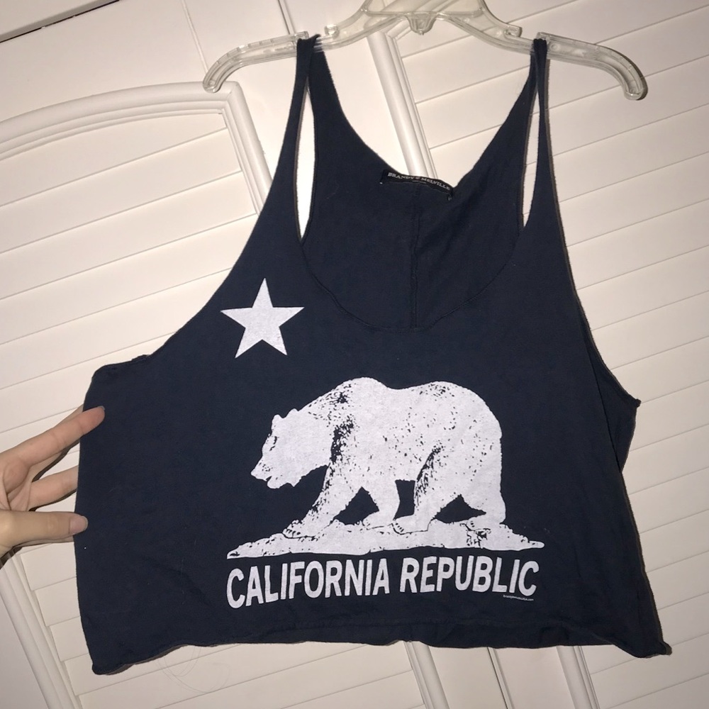 Navy blue cropped tank top